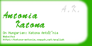 antonia katona business card